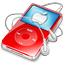 iPod Video Red Apple Icon 64x64 png